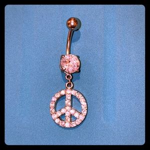 Peace Sign Belly Ring